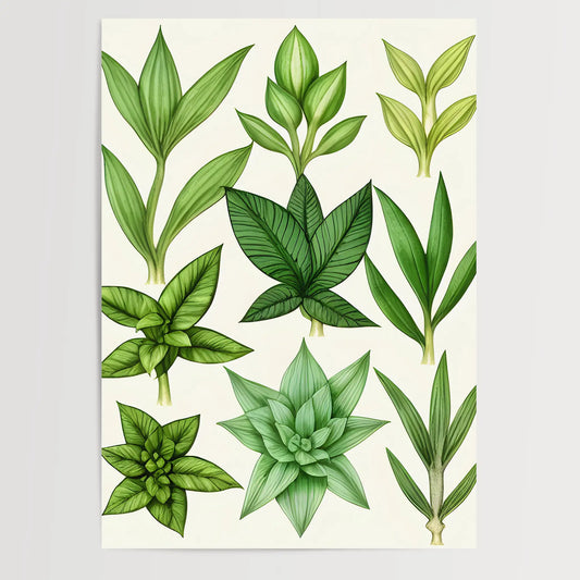 Botanisch Zeichnung - Pflanzen No 12- Poster