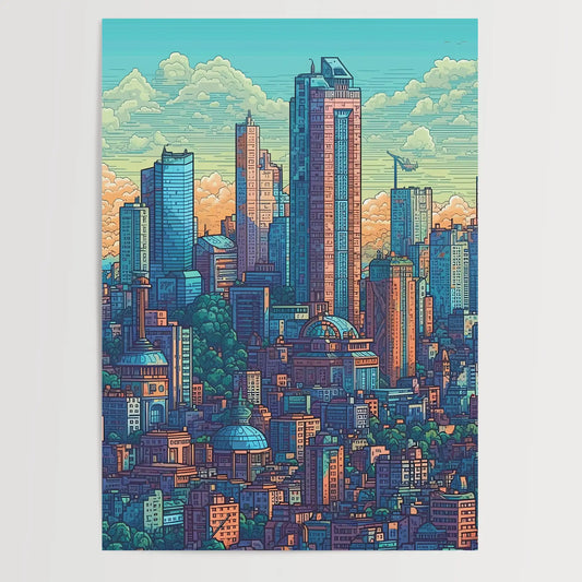 Manila No 1 Pixel Art- Poster