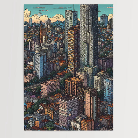 Sao Paulo No 1 Pixel Art- Poster