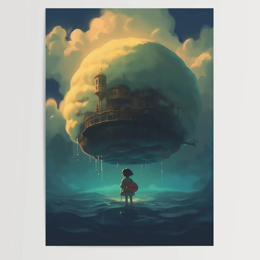 Schwebende Insel No 11 - Zeichnung - Digital Art - Anime - Poster