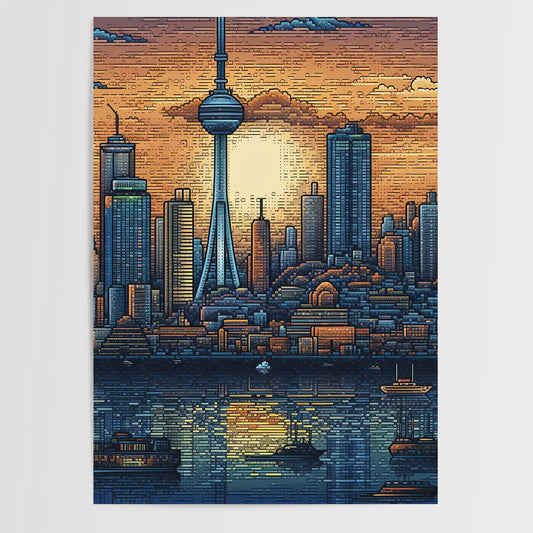 Seoul No 2 Pixel Art- Poster