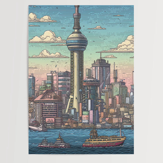 Tokio No 1 Pixel Art- Poster