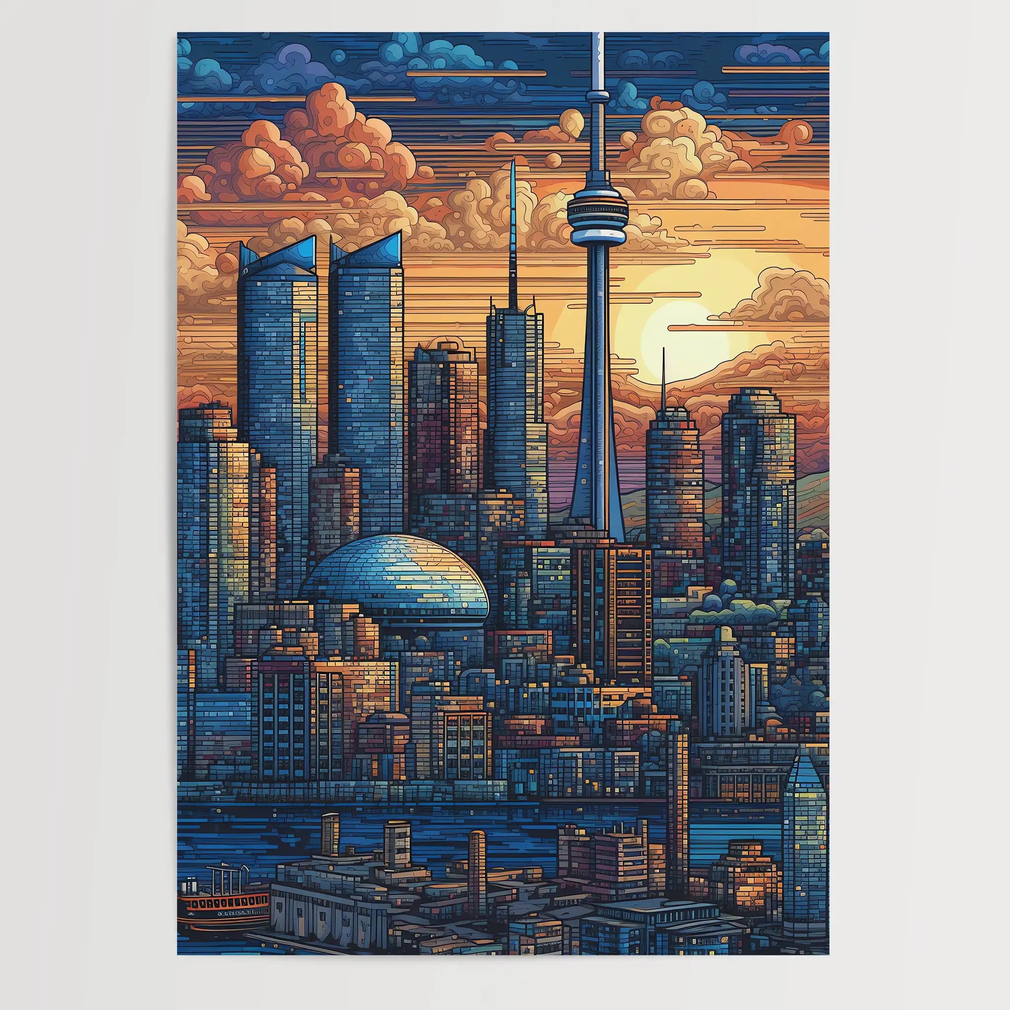 Toronto No 1 Pixel Art- Poster