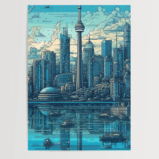 Toronto No 3 Pixel Art- Poster