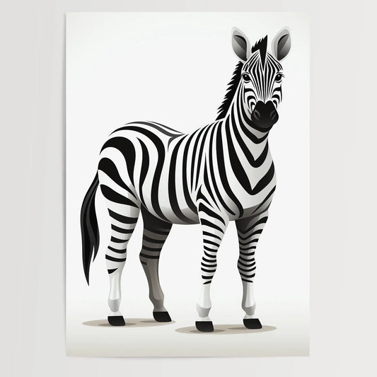 Zebra No 3 - Comic Style - Poster