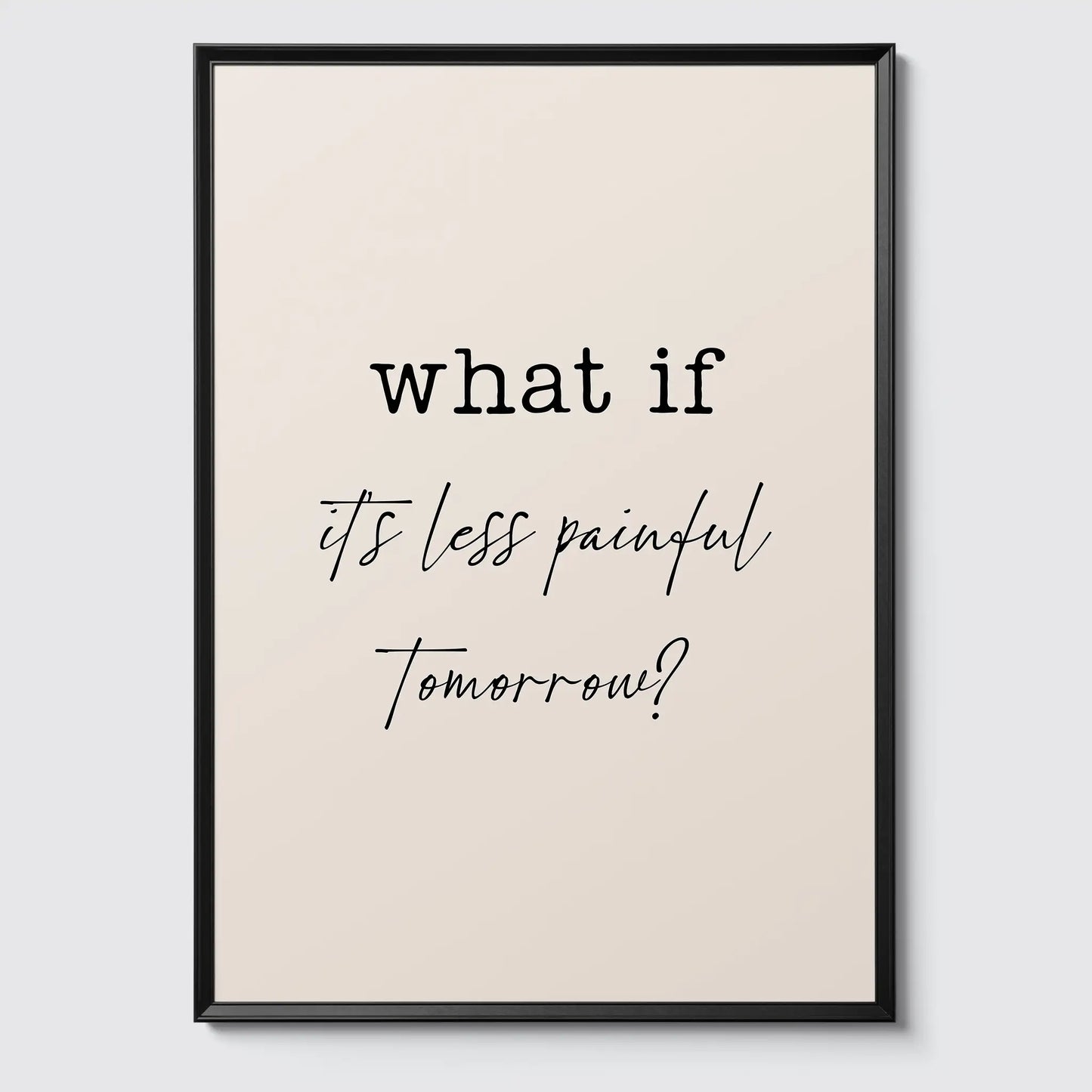 WHAT IF it's less painful tomorrow? - Poster