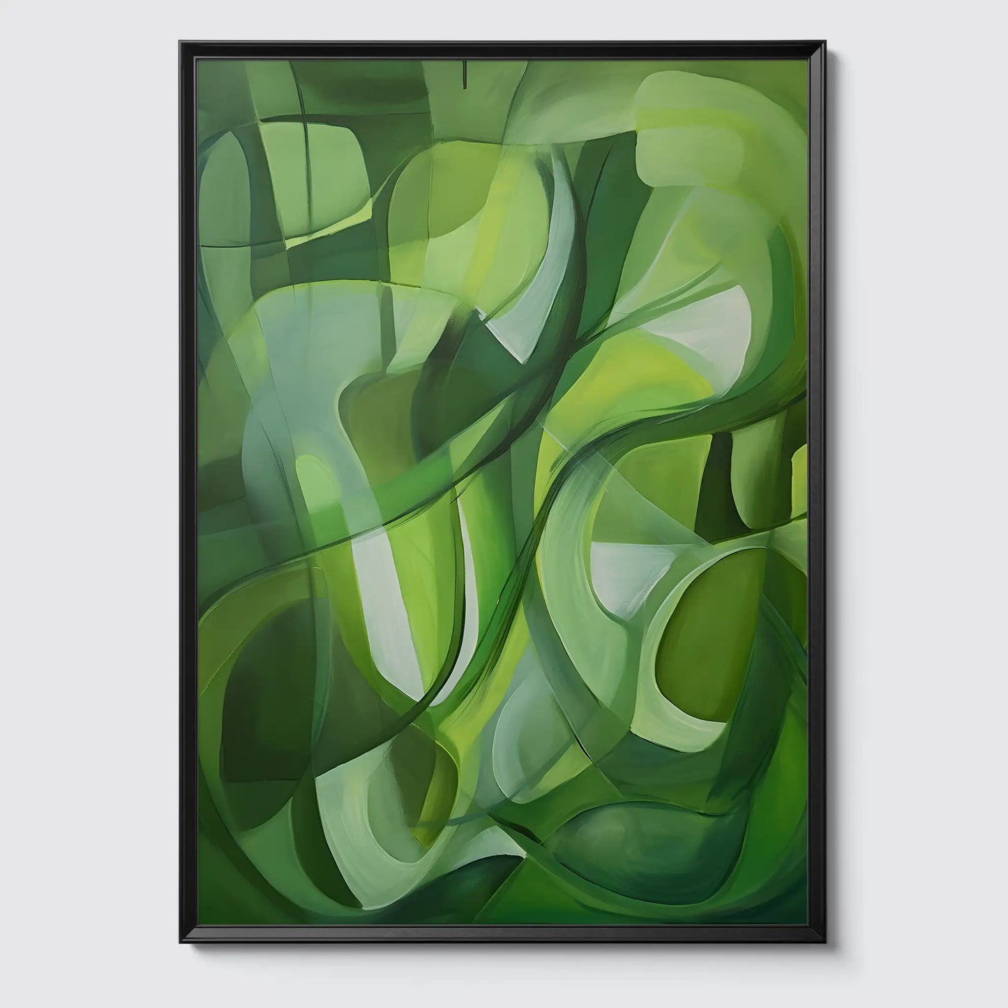 Abstract Green Hard Lines No 1 - Poster