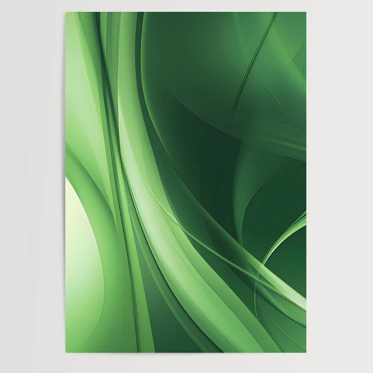 Abstract Green Soft No 2- Poster