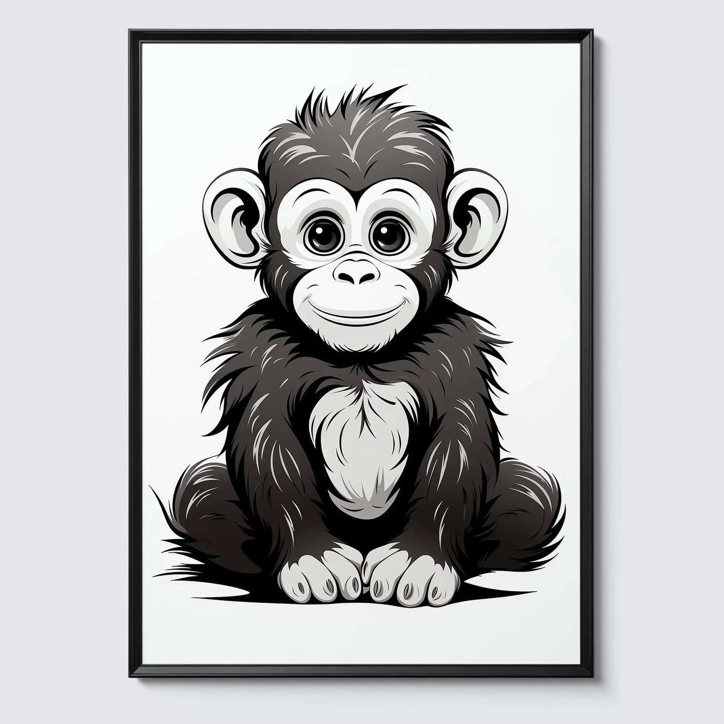 Monkey No 1 - Comic Style - Poster