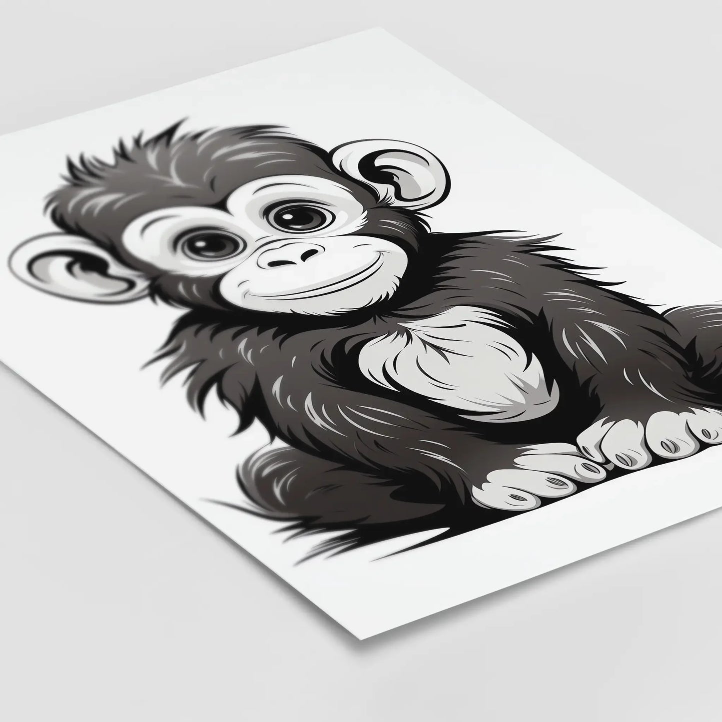 Monkey No 1 - Comic Style - Poster