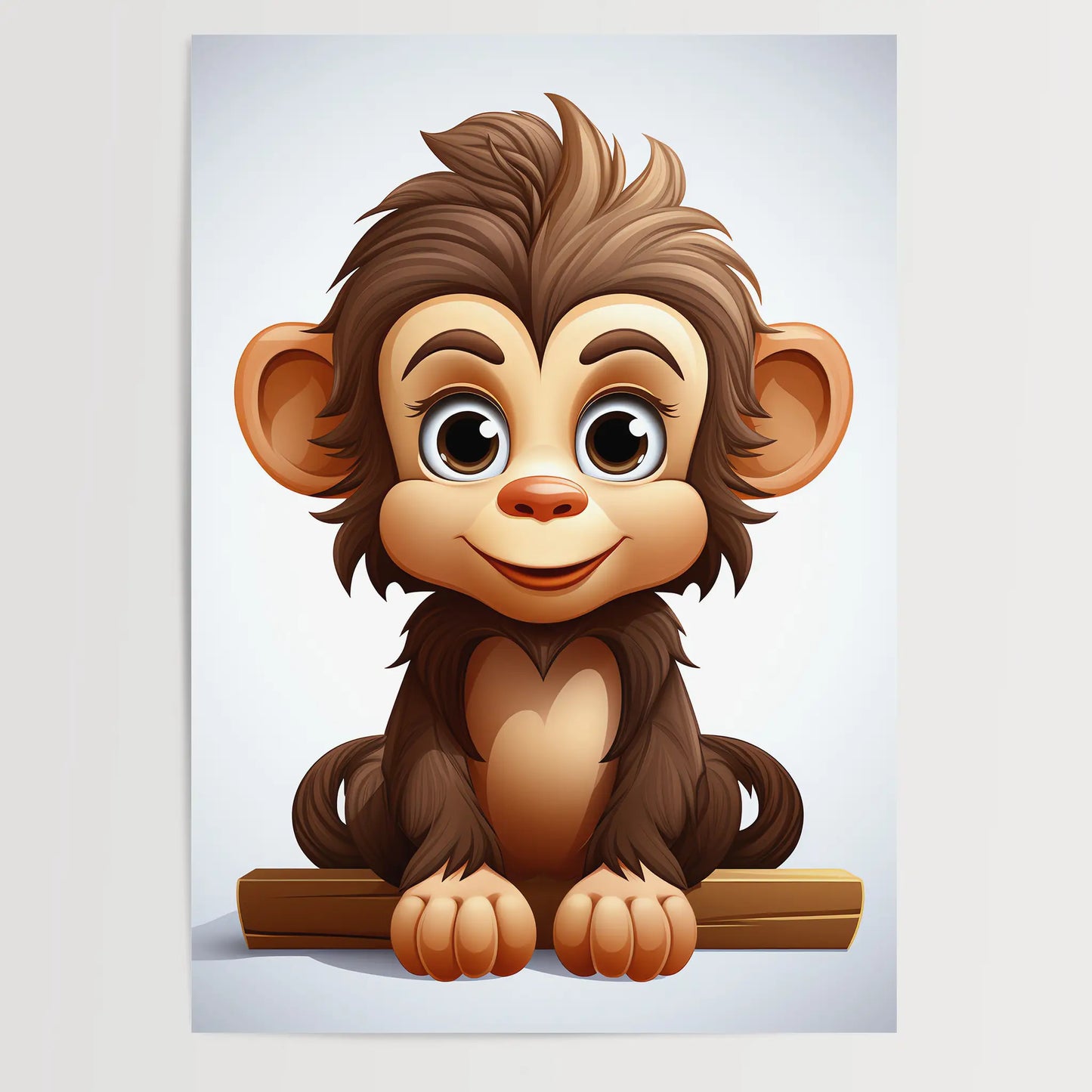 Monkey No 2 - Comic Style - Poster
