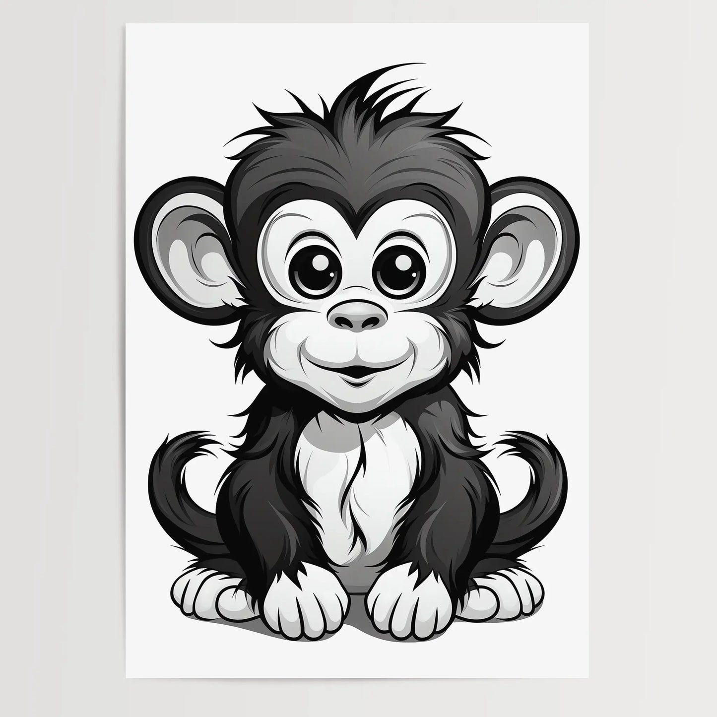 Monkey No 5 - Comic Style - Poster