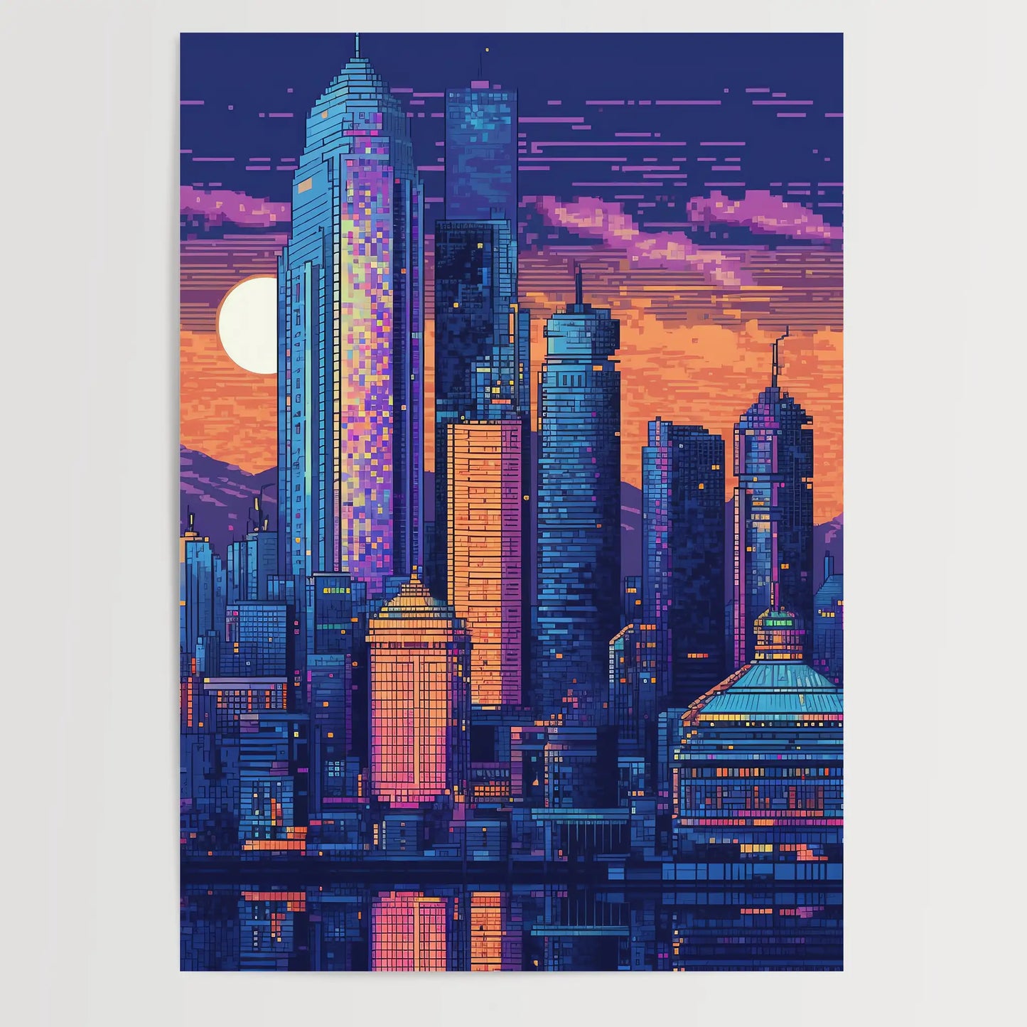 Bangkok No 1 Pixel Art Poster