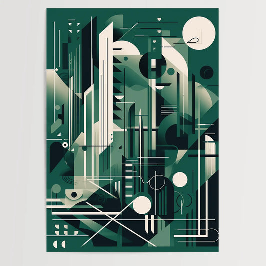 Bauhaus Green No 1 - Poster