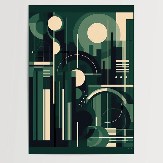 Bauhaus Green No 2 - Poster