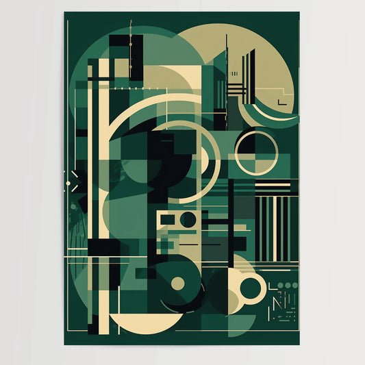 Bauhaus Green No 3 - Poster
