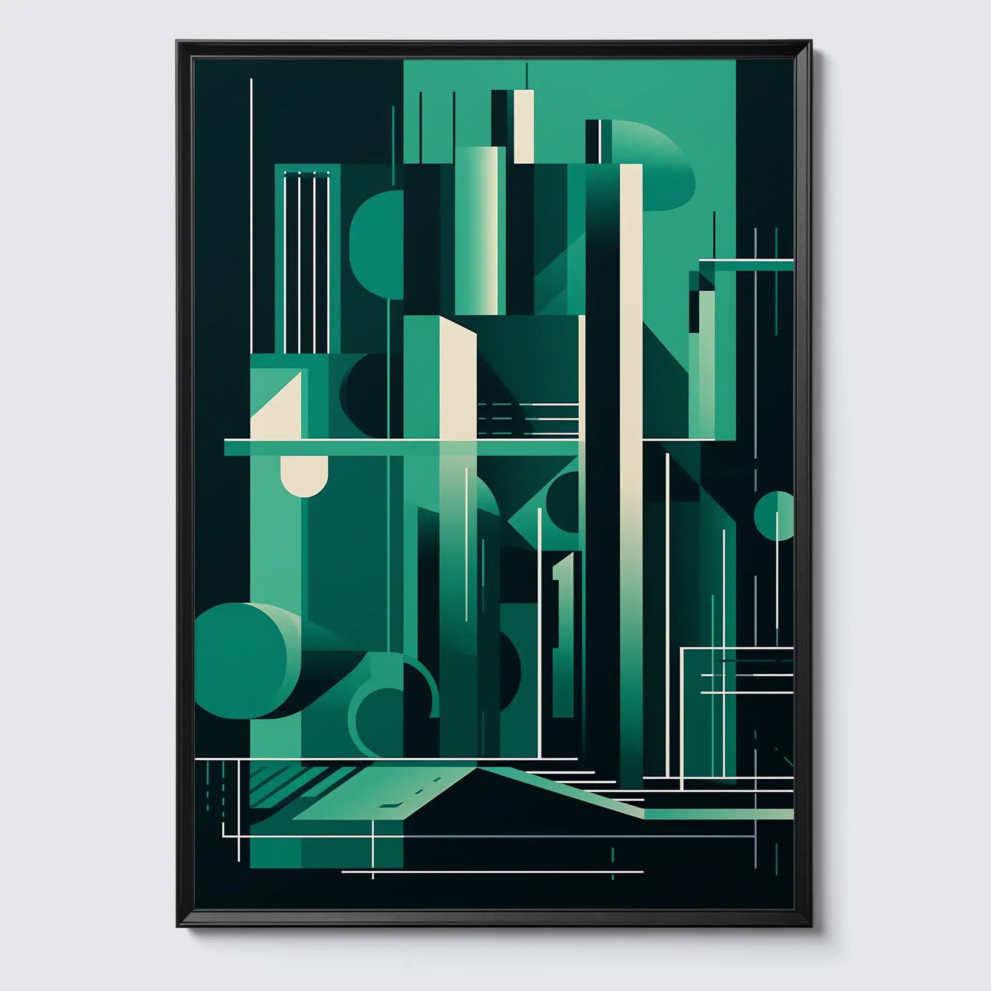 Bauhaus Green No 4 - Poster