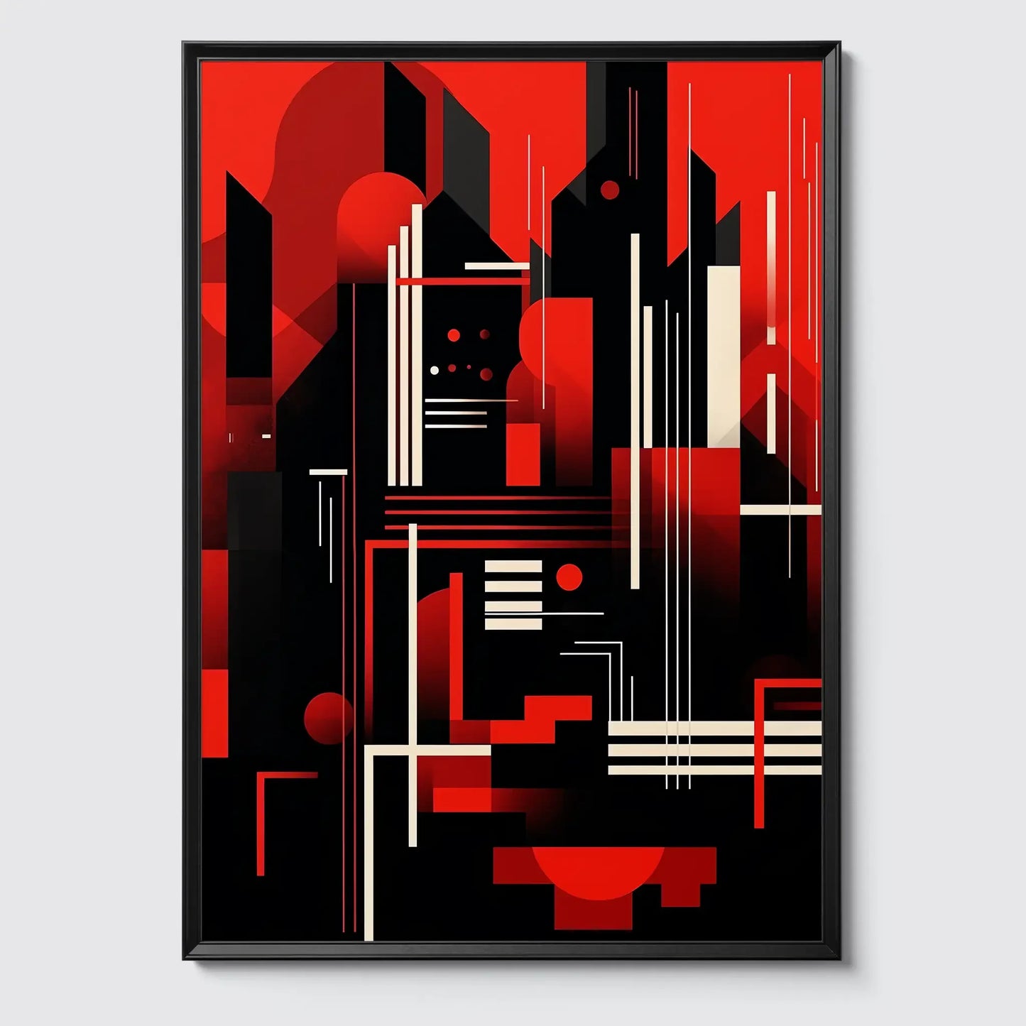 Bauhaus Red No 3 - Poster