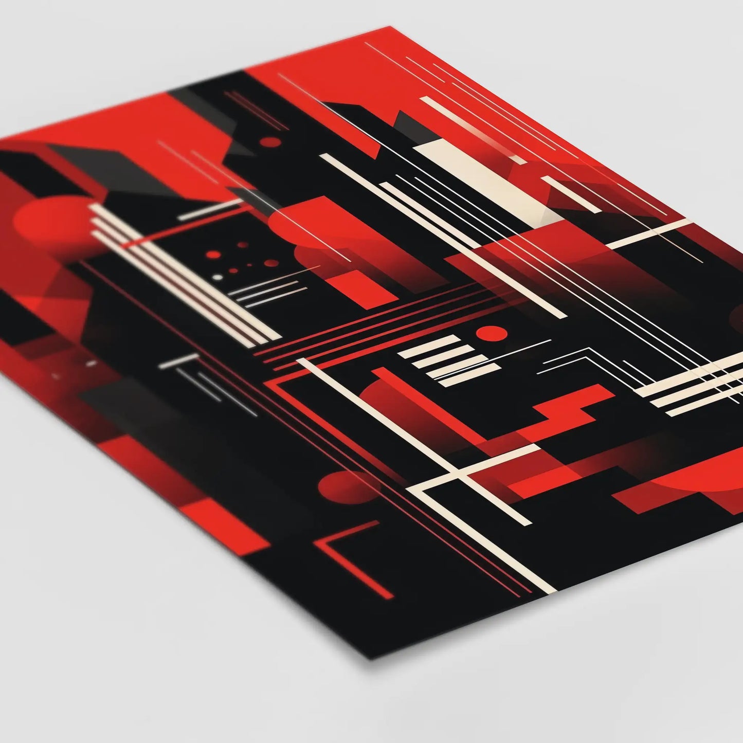 Bauhaus Red No 3 - Poster
