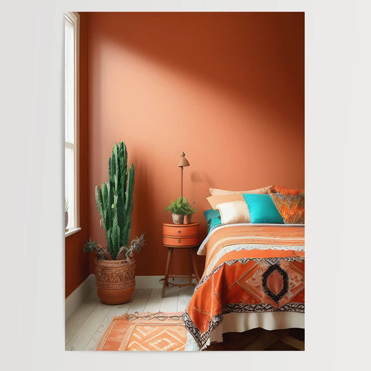 BoHo Terracotta Bedroom No.2- Poster