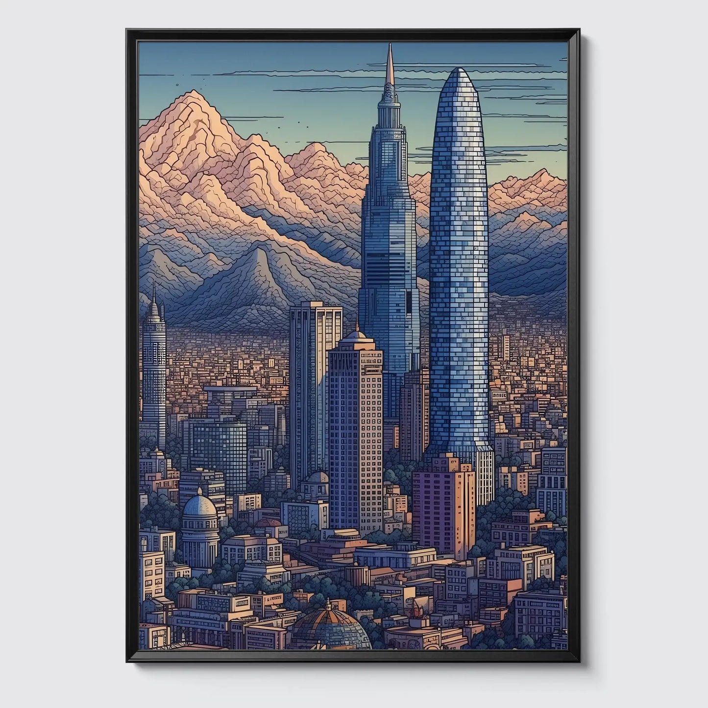 Chile No 3 Pixel Art Poster