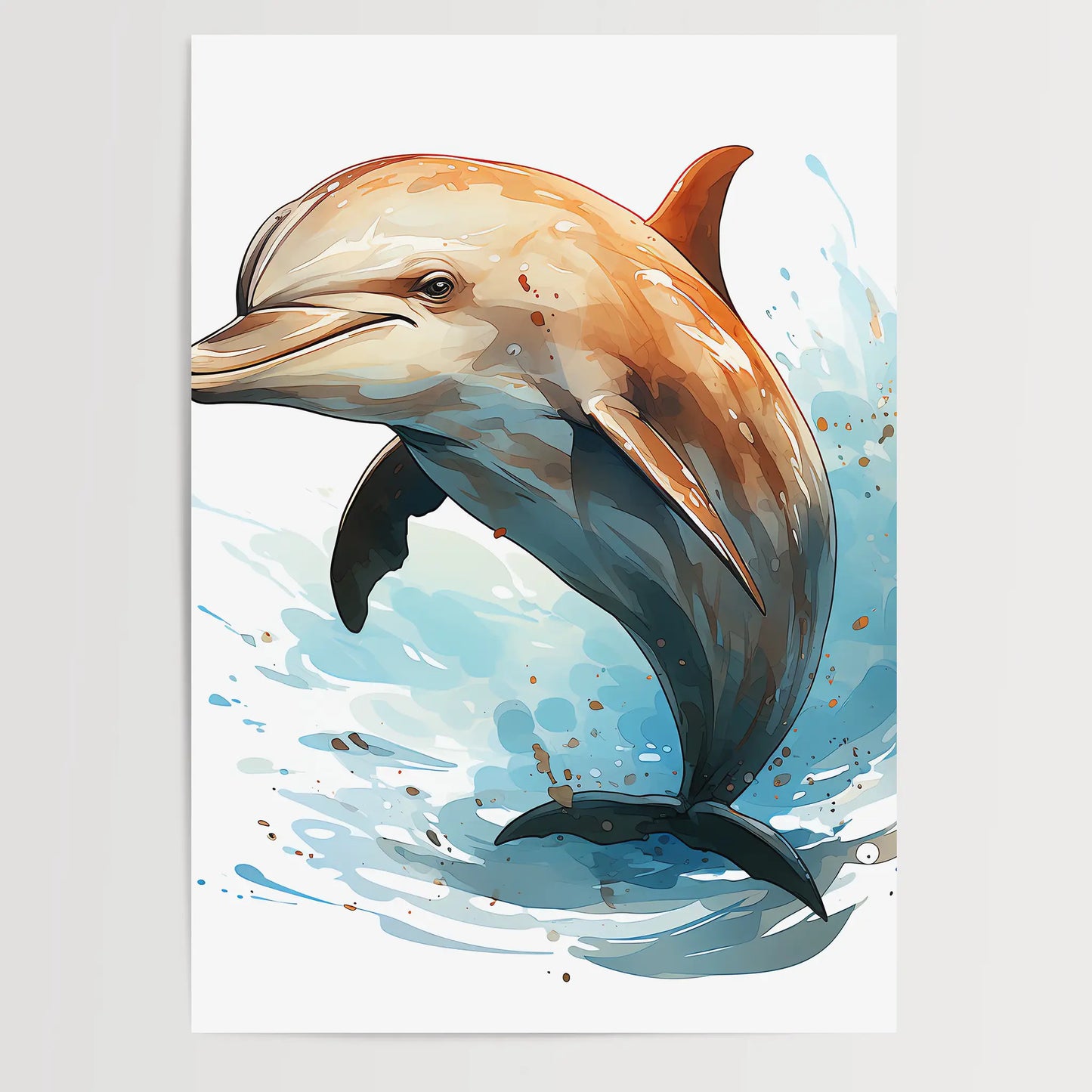 Delphin No 1 - Comic Style - Poster