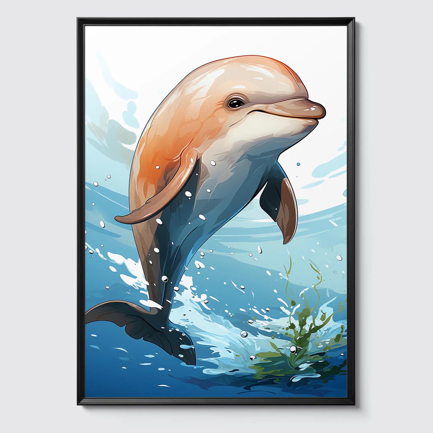 Delphin No 2 - Comic Style - Poster