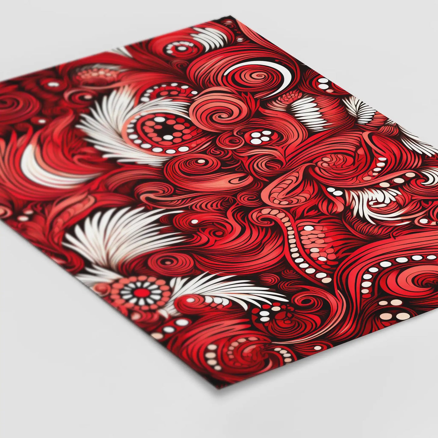 Doodle Pattern No 1  - Rot - Sketch - Poster