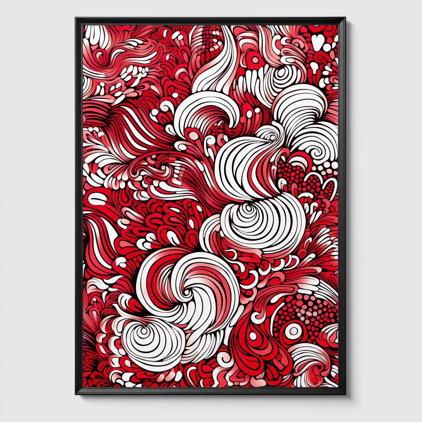 Doodle Pattern No 2  - Rot - Sketch - Poster