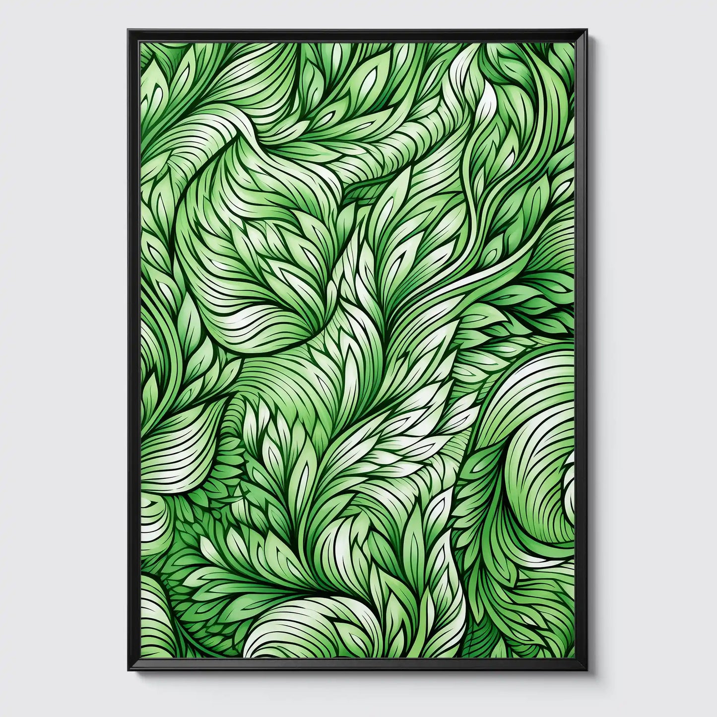 Doodle Pattern No 3 - Green - Sketch - Poster