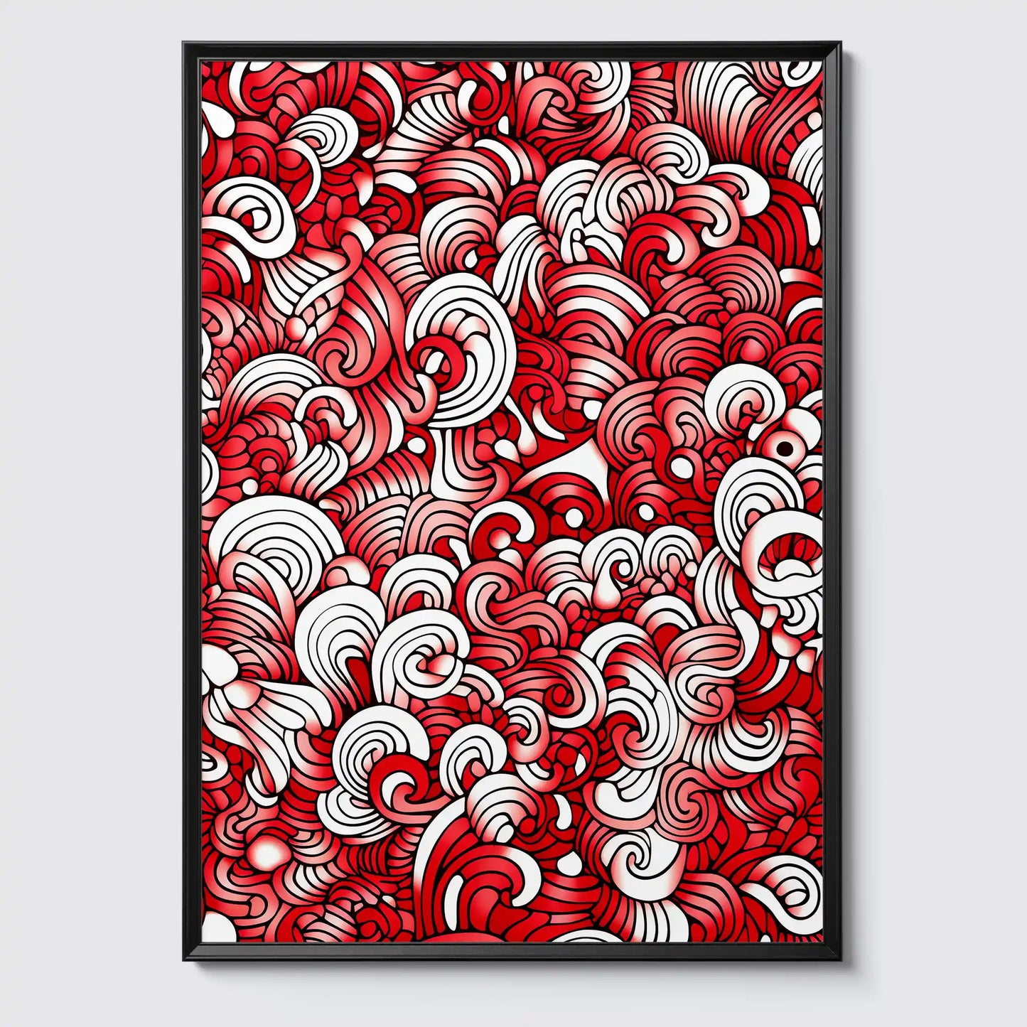 Doodle Pattern No 4  - Rot - Sketch - Poster