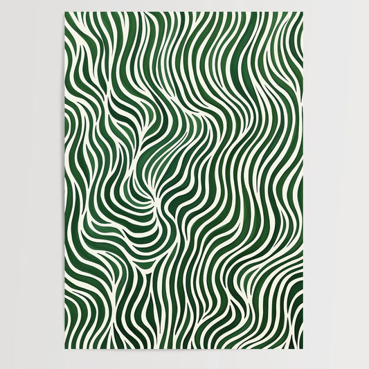 Doodle Pattern No 5 - Green - Sketch - Poster