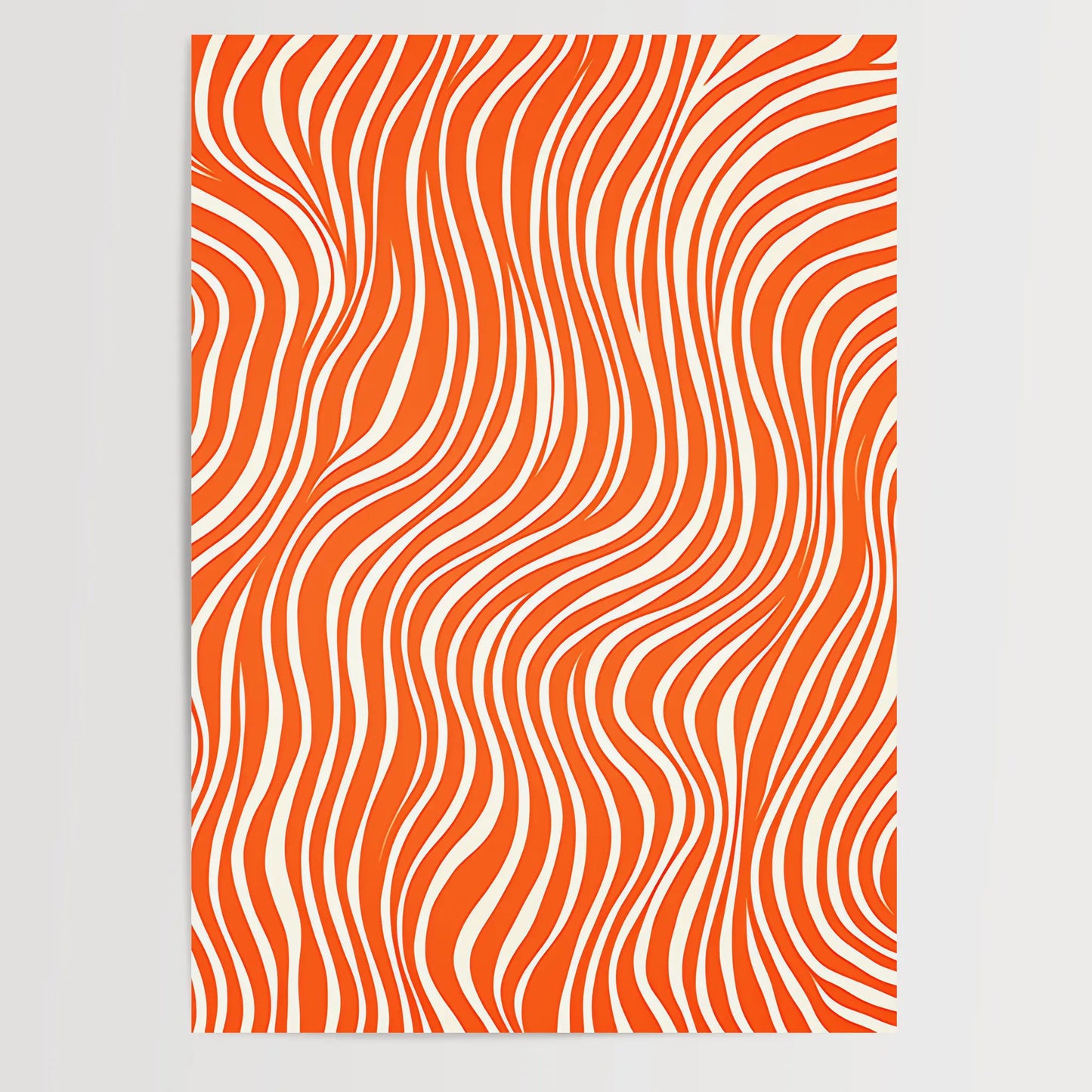 Doodle Pattern No 5  - Orange - Sketch - Poster