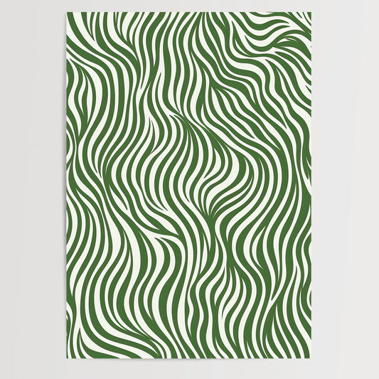 Doodle Pattern No 6 - Green - Sketch - Poster