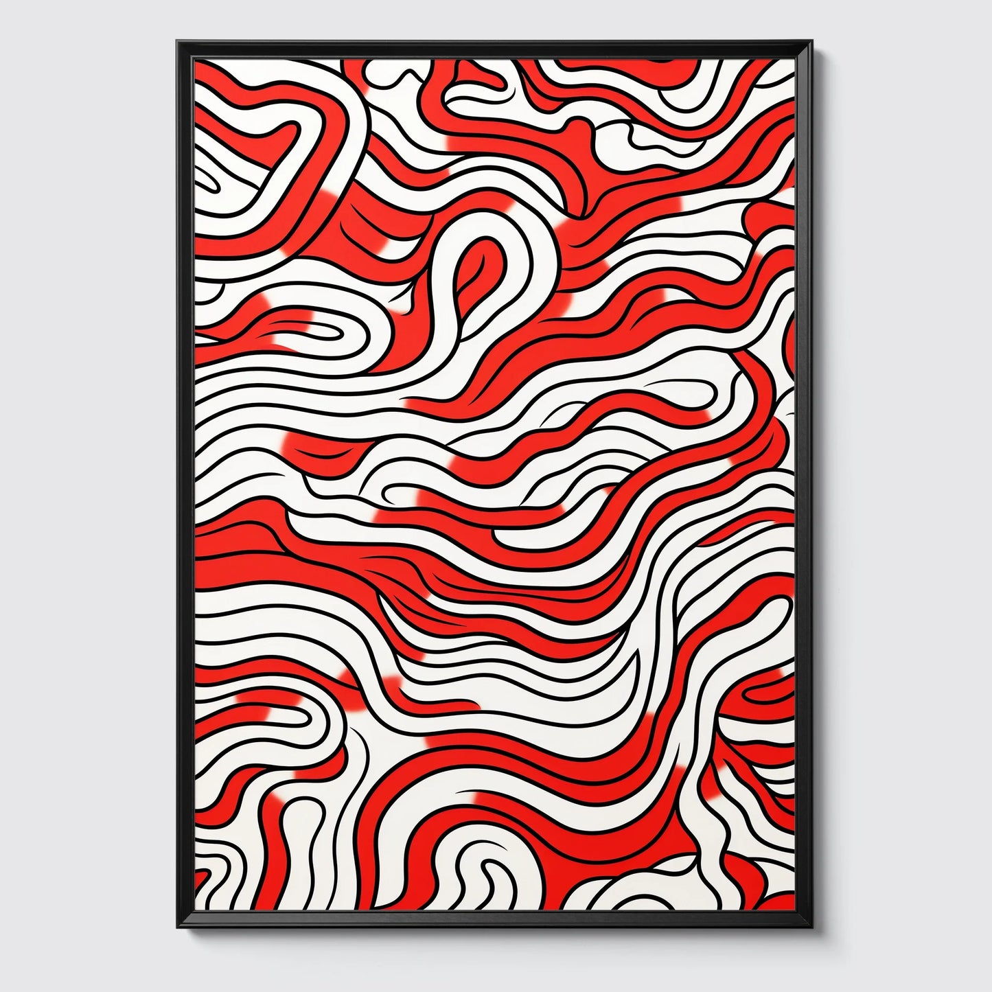 Doodle Pattern No 7  - Rot - Sketch - Poster