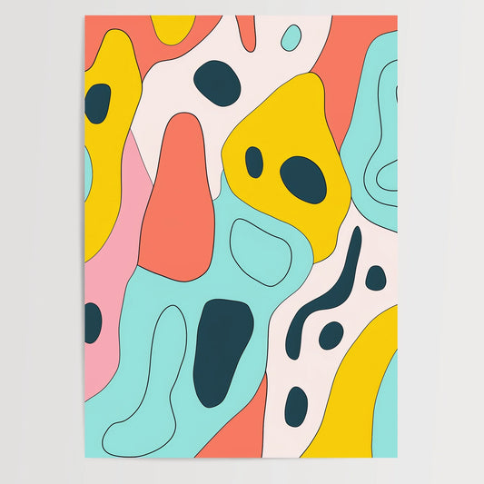 Doodle Pattern No 8 - Colorful - Sketch - Poster