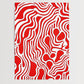 Doodle Pattern No 8  - Rot - Sketch - Poster