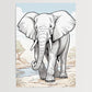 Elephant No 3 - Comic Style - Poster