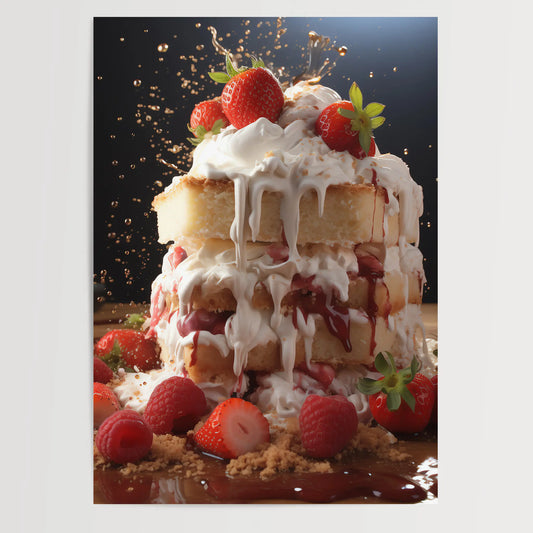 Erdbeer Kuchen No 2 - Küche - Poster
