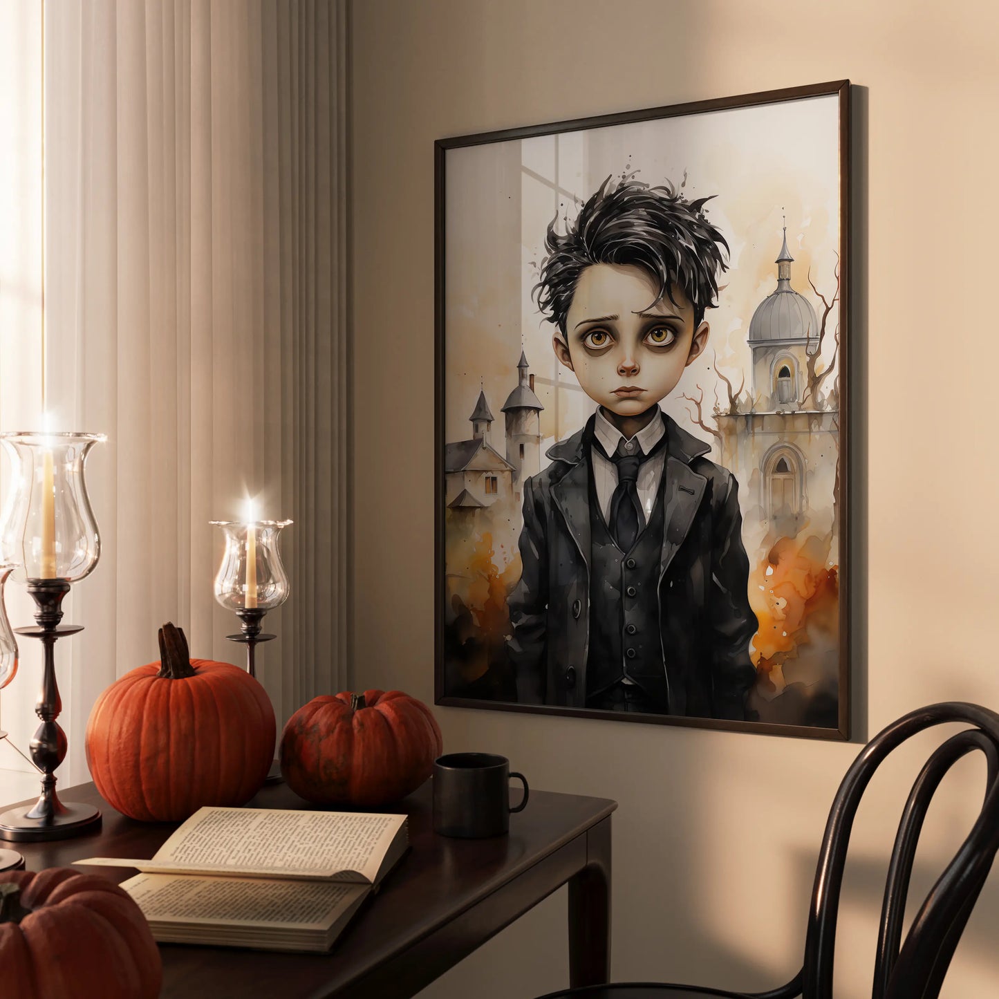 Family No 4 - Halloween - Watercolor - Poster