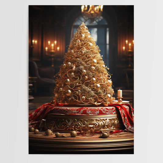 Festive Tree No 5 - Christmas - Poster