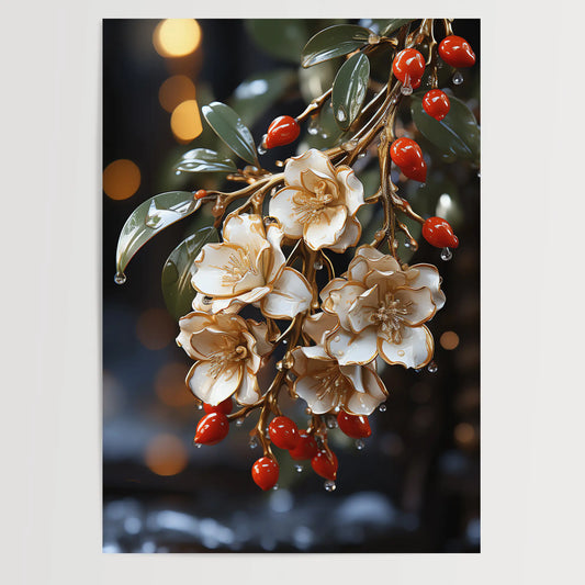 Festive mistletoe No 4 - Christmas - poster