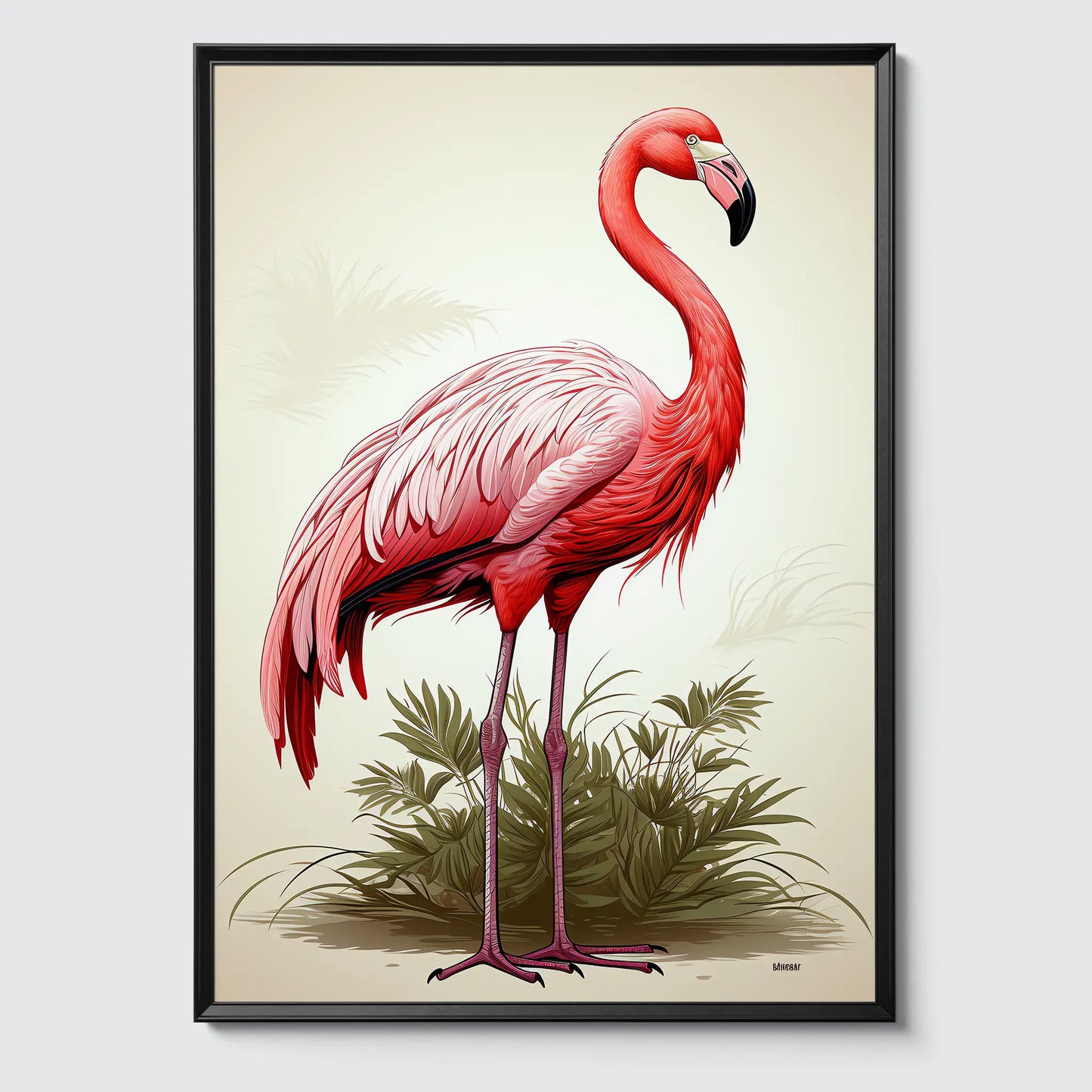 Flamingo No 1 - Comic Style - Poster