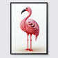 Flamingo No 3 - Comic Style - Poster