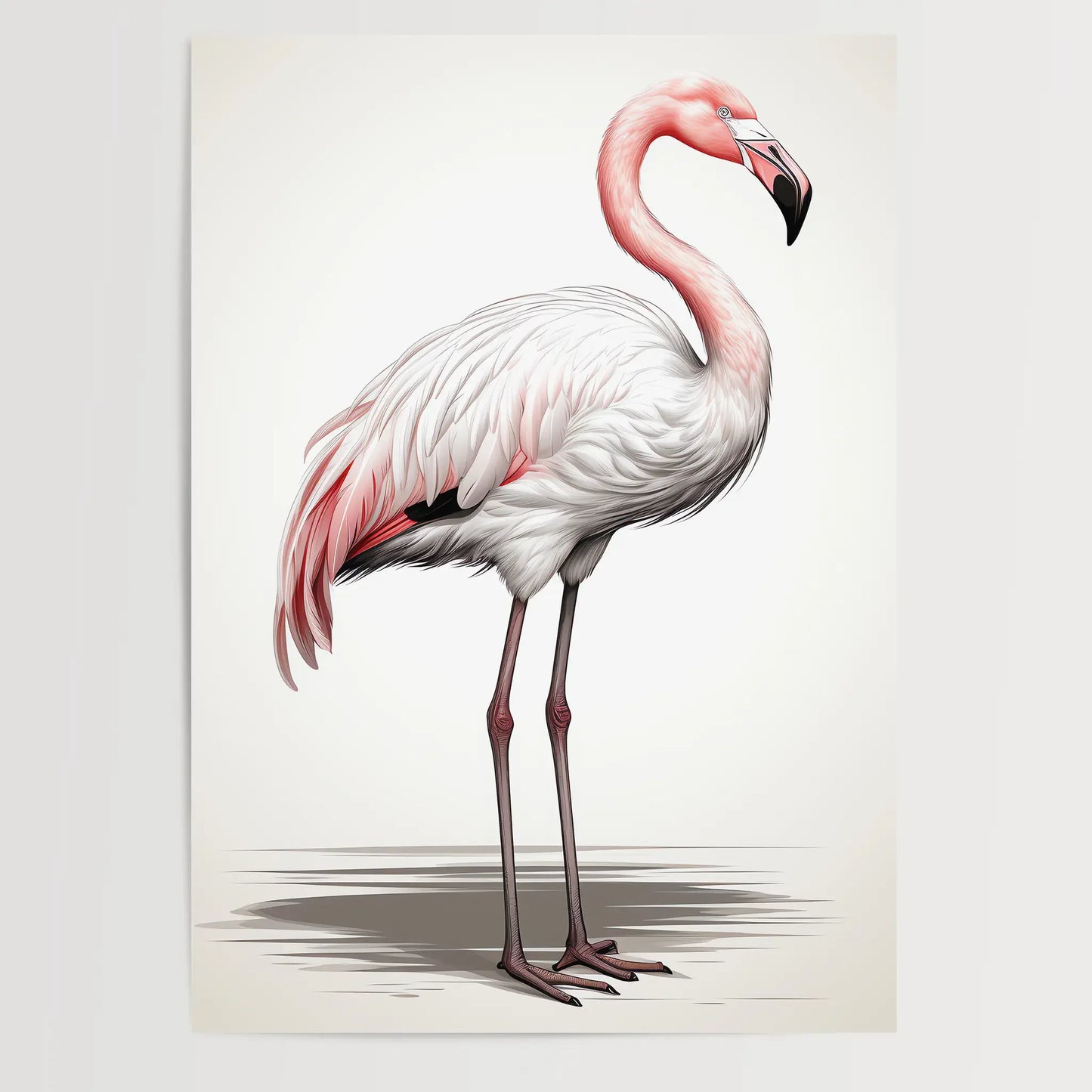 Flamingo No 5 - Comic Style - Poster