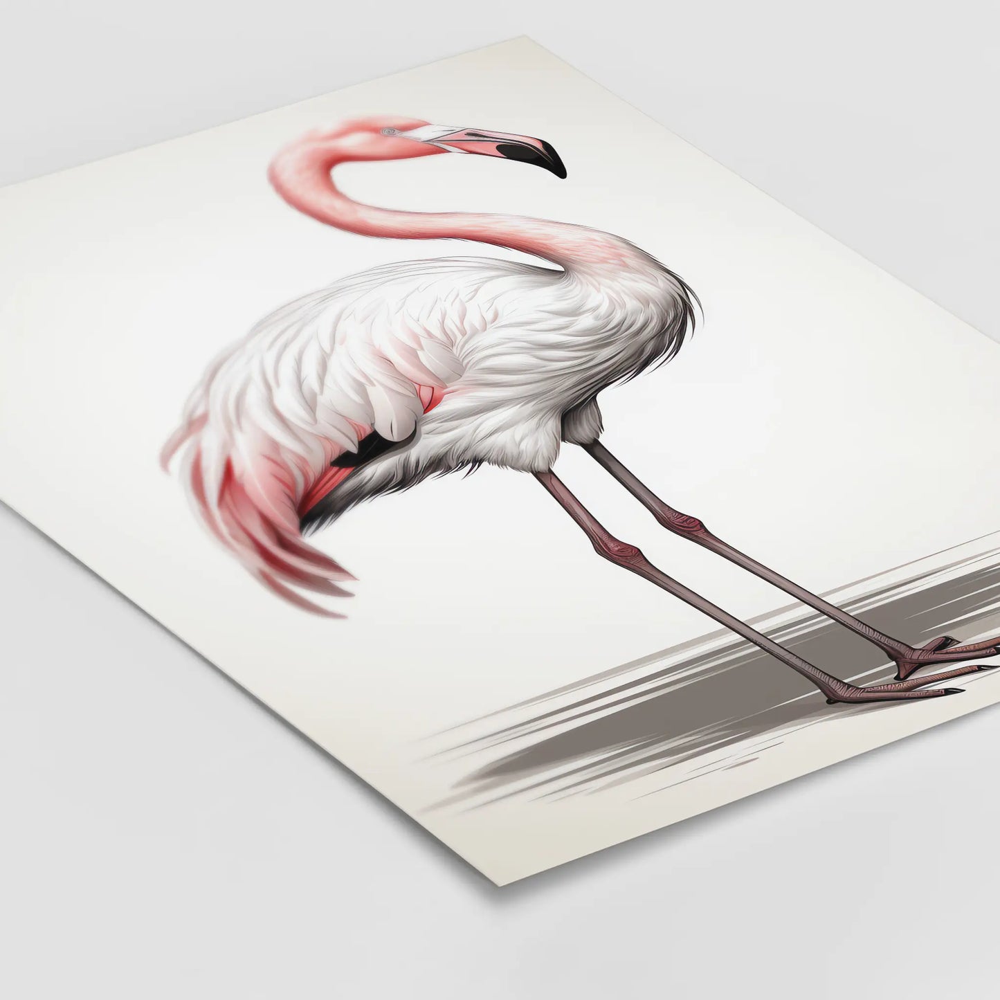 Flamingo No 5 - Comic Style - Poster