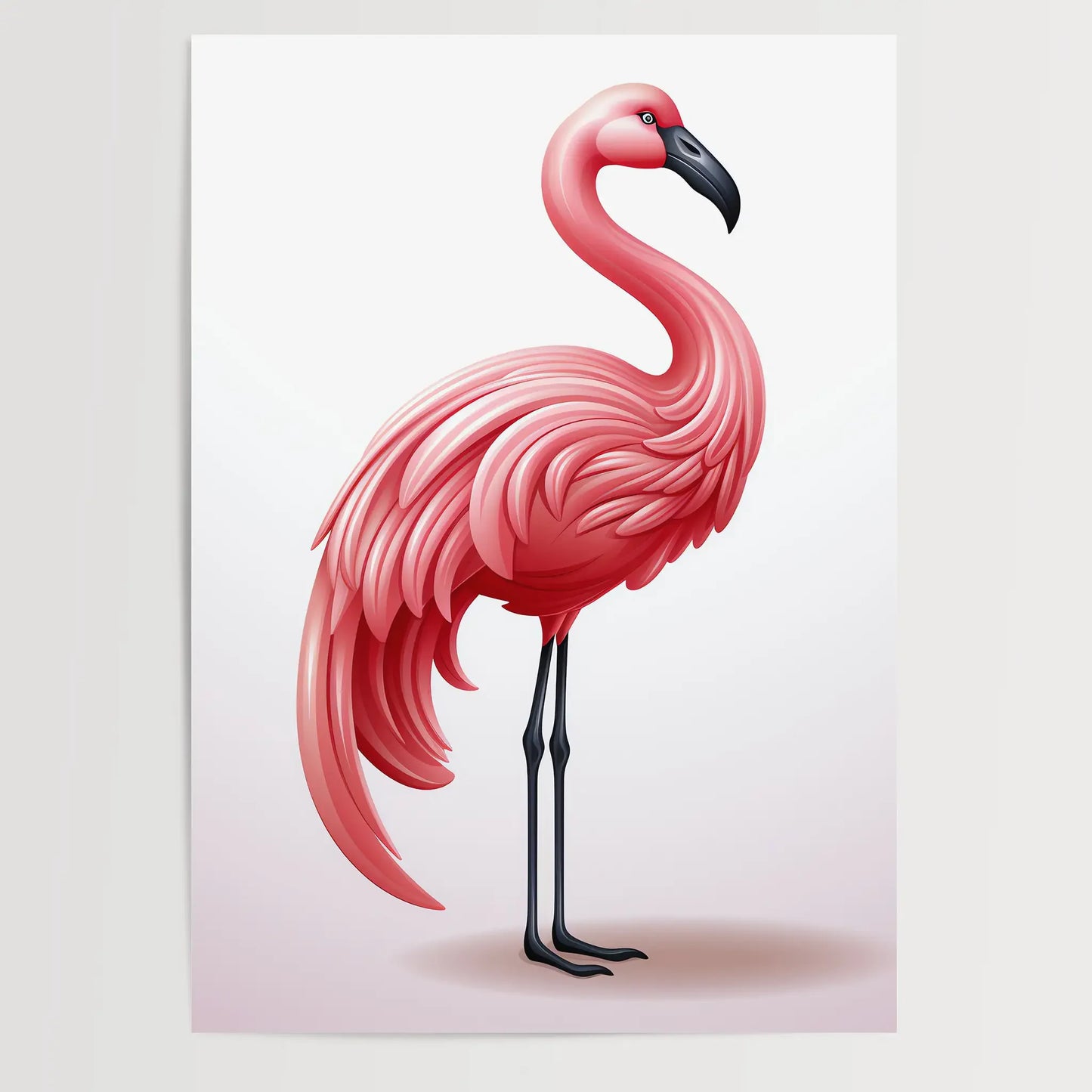 Flamingo No 6 - Comic Style - Poster