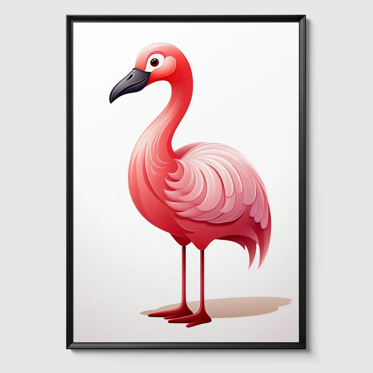 Flamingo No 7 - Comic Style - Poster