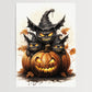 Bats No 2 - Halloween - Watercolor - Poster