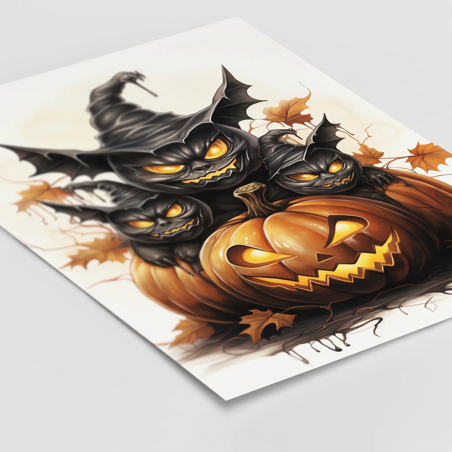 Fledermäuse No 2 - Halloween - Wasserfarbe - Poster